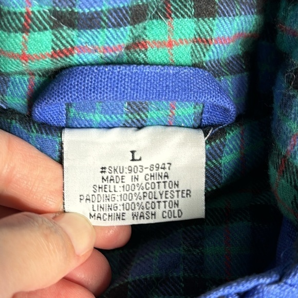 Menards Blue Insulated Hooded Jacket Size Large - Picture 8 of 9